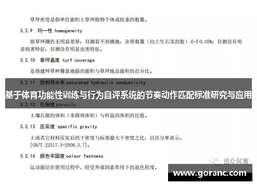 基于体育功能性训练与行为自评系统的节奏动作匹配标准研究与应用