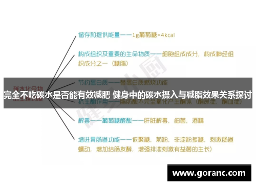 完全不吃碳水是否能有效减肥 健身中的碳水摄入与减脂效果关系探讨